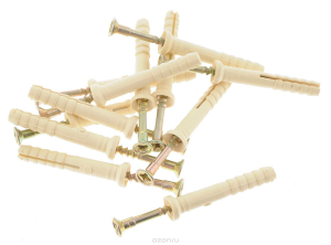 Дюбель-гвоздь  6*40 пот. манжета (нейлон) (12 шт) - пакет