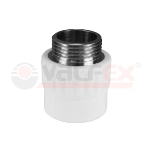 Муфта переходная с наружной резьбой 25 x 1" (80/20) (Valfex) БЕЛАЯ