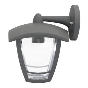 Светильник садово-парковый четырехгранный настенный серый ВНИЗ 60вт, Е27, IP44 (4)