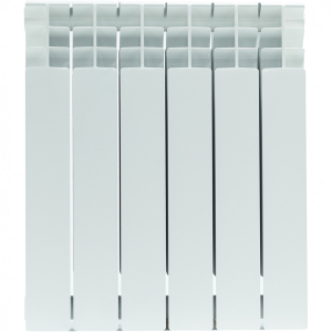 Радиатор биметаллический STOUT TITAN VENTIL 500 6 секций  нижнее правое подключение (белый RAL 9016)