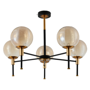 Светильник потолочный 10178/5MBK+GD+BRS AMB в стиле модерн