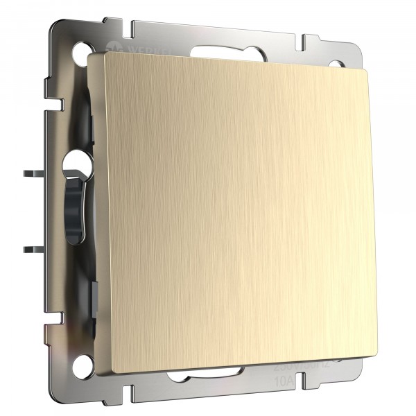 Шампань рифленый выключатель Скрытой установки 1 клав Проходной Werkel W1112010 (10)