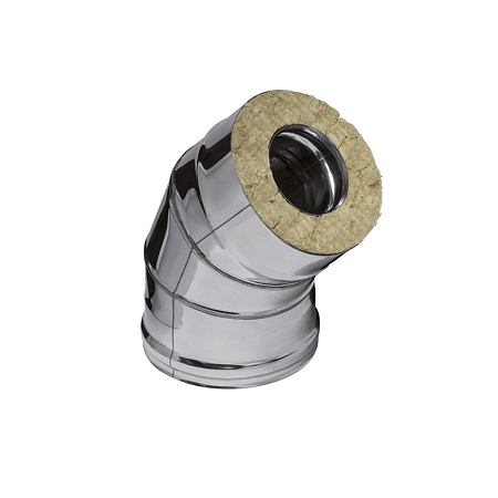 Сэндвич-колено 135° (430/0,8мм + нерж.) Ф200х280 (уп.1 шт.)