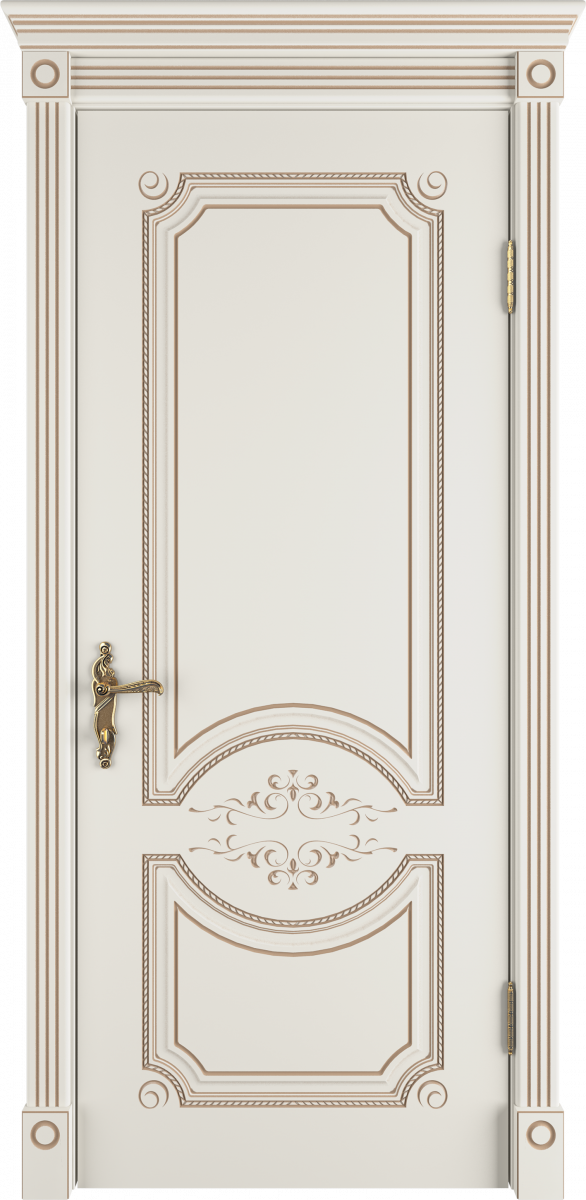 Дверь Милана Слоновая кость патина капучино 3D ПГ700 (Ivory)