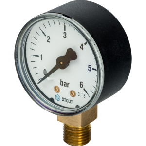 Манометр радиальный. Корпус Dn 50 мм 1/4  , 0...6 бар, кл.2.5