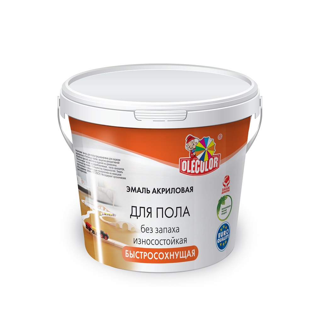 Эмаль акриловая для пола желто-коричневый (1 кг) Olecolor (6/576)