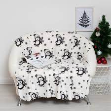 Плед Пингвинята 120х150см, флис 160г/м², 100% полиэстер