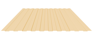 Эконом. Профилированный лист С-8х1200 (ПЭ-01-1014-0.4) 2м слоновая кость (1шт=2,4м2)