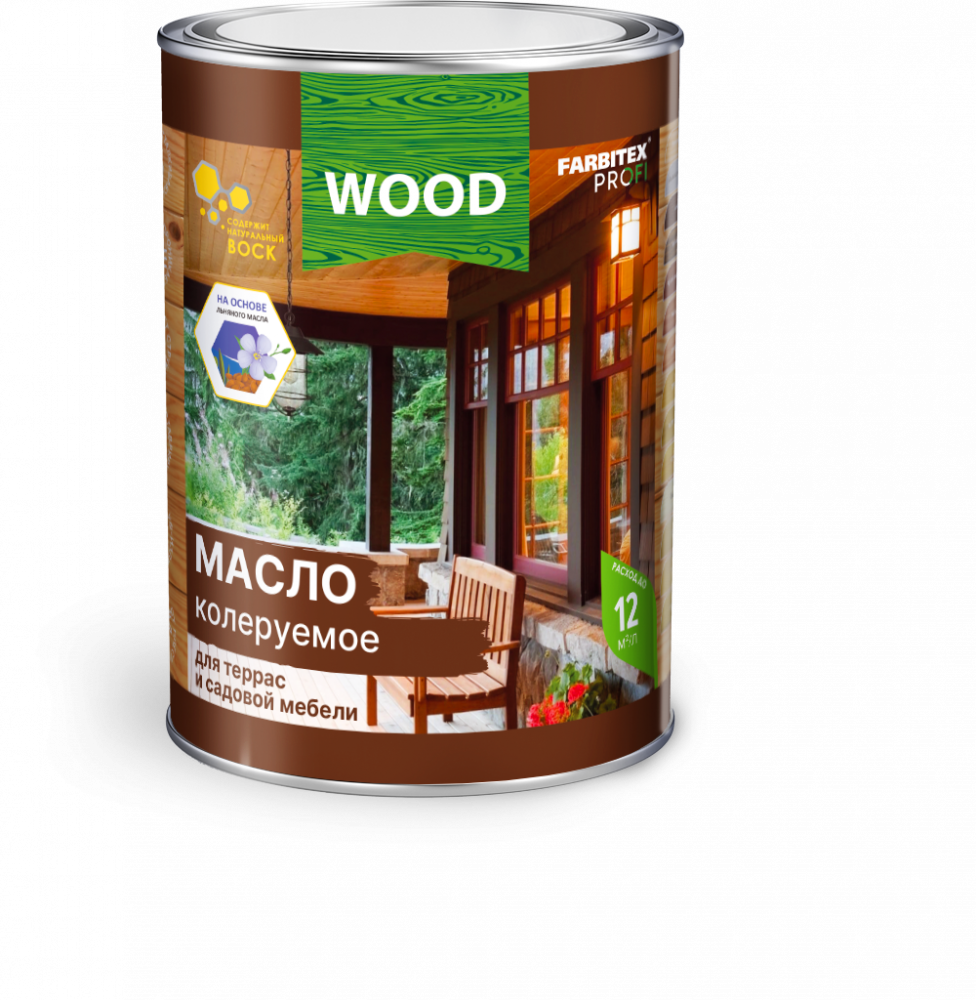 Масло колеруемое для террас и садовой мебели бесцветный (0.9 л) FARBITEX  ПРОФИ WOOD – купить в Улан-Удэ: цена, характеристики, фото, доставка