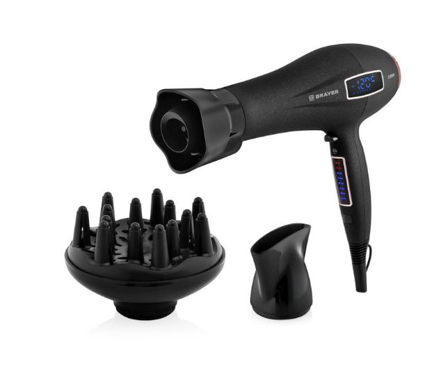 Фен BRAYER 3006BR, 2200 Вт, 2 cкор, 3 темп (_12_)