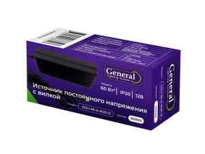 Источник постоянного напряжения с вилкой GDLI-60-A-IP20-12