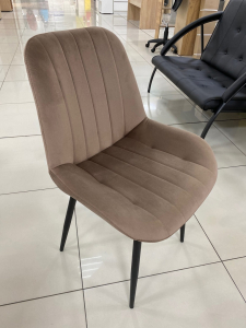 Кресло МАРТИН, каркас черный КОНФЕТТИ КОРИЦА