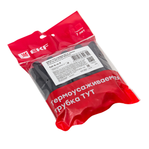 Набор термоусаживаемых трубок клеевых 9/3 нг черные 20шт по 100мм EKF PROxima (100)