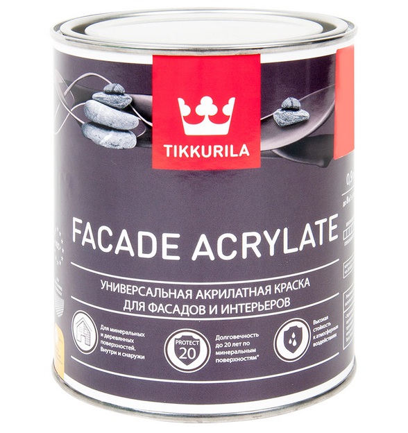 Краска фасадная Facade Acrylate C гл/мат 0,9л (6)