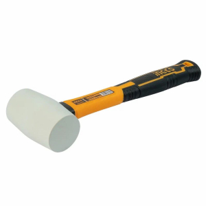Киянка 220 гр резиновая белая фибергласовая ручка INGCO HRUH8908 (10)