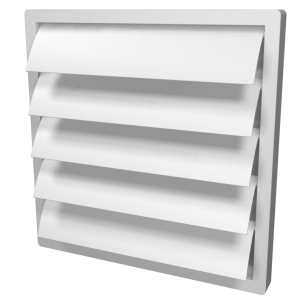 Решётка приточно-вытяжная 150х150 с фланцем D100, бел. (24)