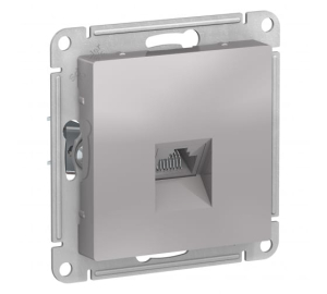Алюминий розетка компьютерная 1-м  RJ45 кат.5E ATLAS DESIGN
