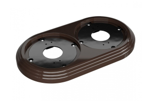 Рамка 2-местная пластиковая, коричневый