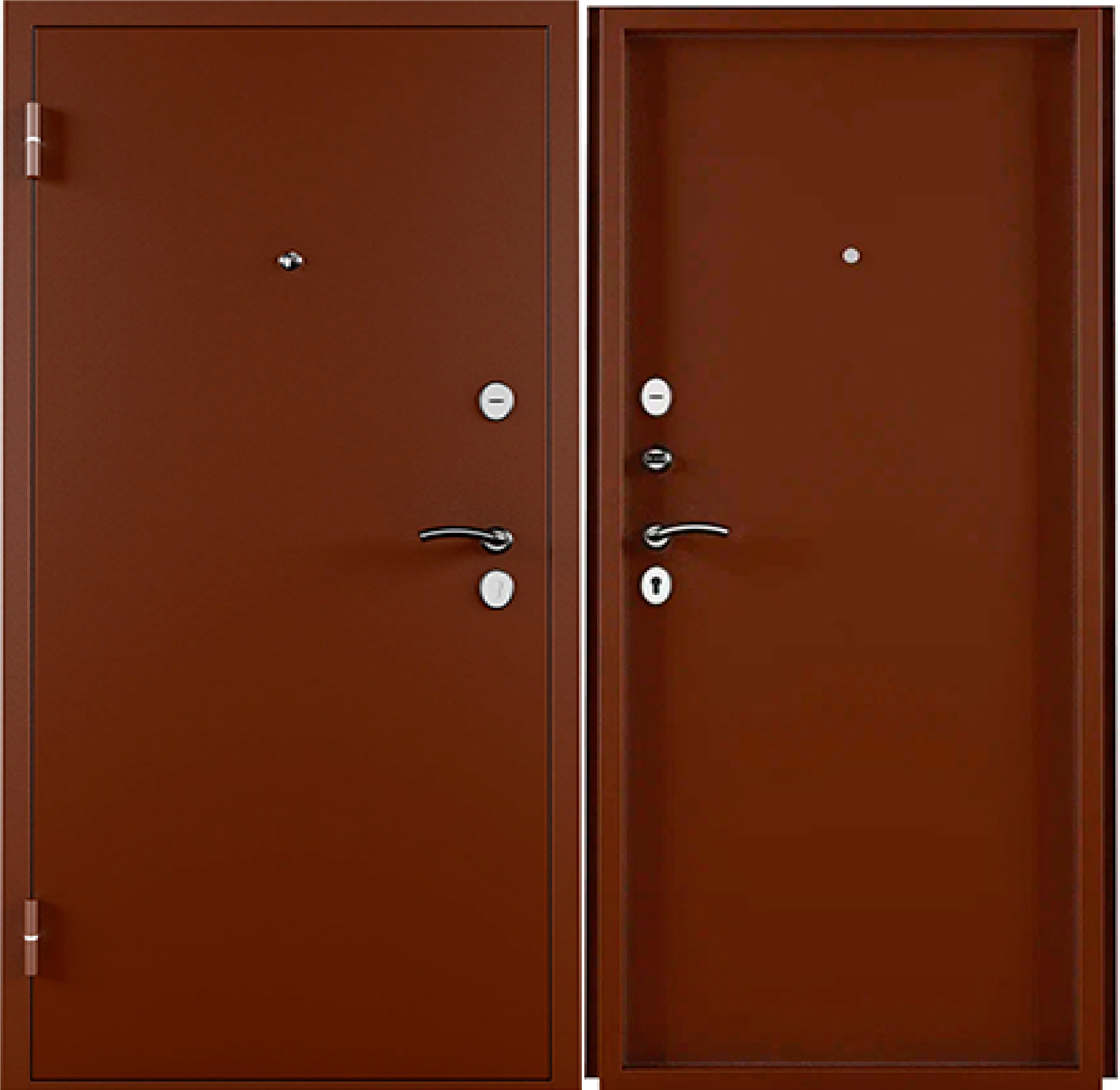 Дверь метал Титан метал/метал, медь, 860*2050 левая