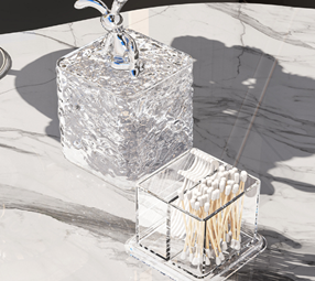 Органайзер для дома квадратный "IceBox", 67х67х144 мм с крышкой