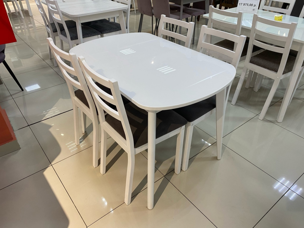 Стол Кристалл -2 1100(390)700 белый 4H-12/5 белый