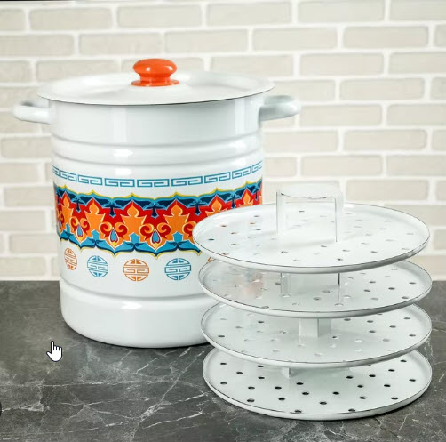 Мантоварка (Позница) 12,0л светлая Юрта / Горы 4 вставки (2)