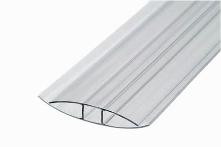 Соединительный профиль неразъёмный "Н" 4х6000 мм, прозрачный /50/