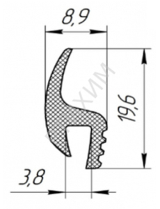 Уплотнитель РГ-136 для полотна (100п.м.)