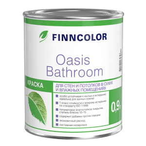 Краска Finncolor Oasis BATHROOM  Влаго- Износостойкая База С Полуматовая 0,9л (6)