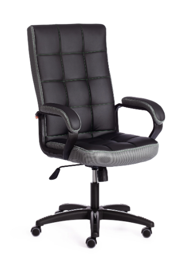 Кресло TRENDY (22) [кож/зам/ткань, черный/серый, 36-6/12]