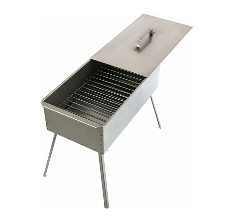 Коптильня двухъярусная 500x270x175 мм, 0,8 мм, с поддоном, на ножках, Россия Camping// Palisad