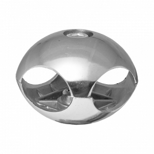 Держатель краб для 2-х труб Tech-Krep, хром, левый (1 шт) (10)