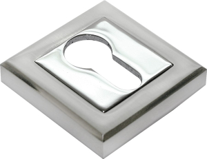 Накладка на цилиндр квадр RAP KH-S SN/CP никель/хром (150)