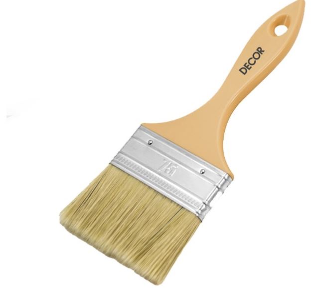 Кисть пл. "Среда" 40х12 мм, свет. смеш. ворс, пласт. ручка (12/288/576)