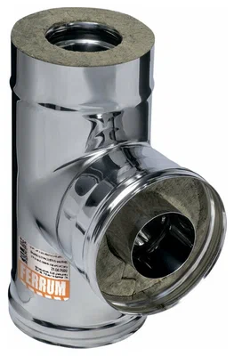 Тройник-сэндвич 90° (430/0,5мм + нерж.)Ф150х210 (уп.1 шт.)