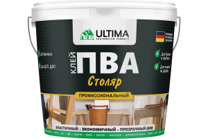 Клей ПВА ULTIMA СТОЛЯР, ведро 0,9кг, Россия (12)
