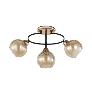 Светильник поотолочный 12211/3FGD+BK AMB в стиле модерн (7м2)