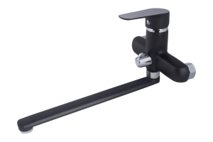 Смеситель VODEN чёрный для ванны, картр.35мм, L- гусак 30см (10шт/кор)