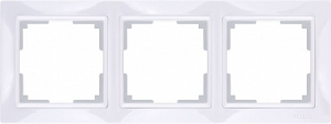 Рамка Snabb Basic Белый 3-х местная W0032001 (10)