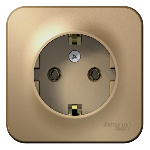 Титан розетка 1 местная открытой установки  с заземлением  BLANCA Schneider (12)