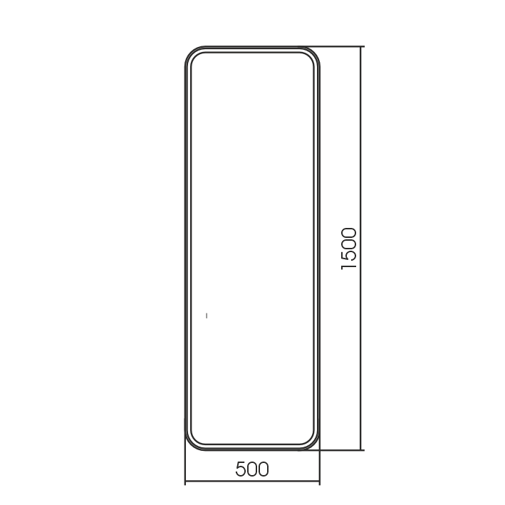 Мальта AIR-ТХ 500х1500 (бесконтактный сенсор) горверт зеркало_сх_верт