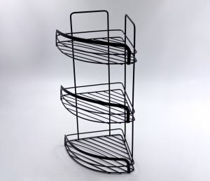 Полка 3-ярусная угловая , черная