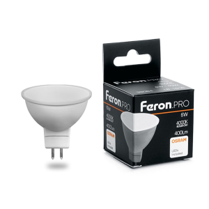 Лампа светодиодная 6Вт GU5.3 4000K Feron Pro (10)