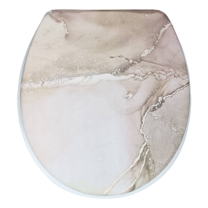 Сиденье для унитаза мягкое (розовый мрамор) "Сантис"