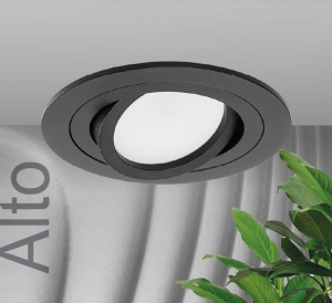 Светильник точечный под лампу круглый Чёрный GU5.3 ALTO  WOLTA