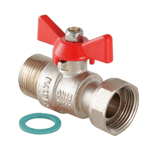 Кран шаровой VALTEC, с накидной гайкой 1/2" вн.-нар.