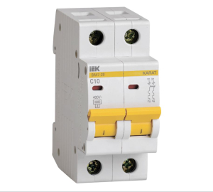 Автоматический выключатель 2P 10А С ВА47-29 4.5кА IEK