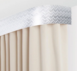 Карниз Кант 7см с/п 1,6м 2рядный белый-серебро