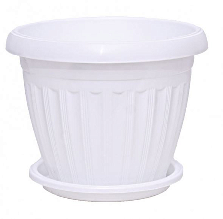 Кашпо Баргузин 9,5л белый (10)/Ангарск (4015)