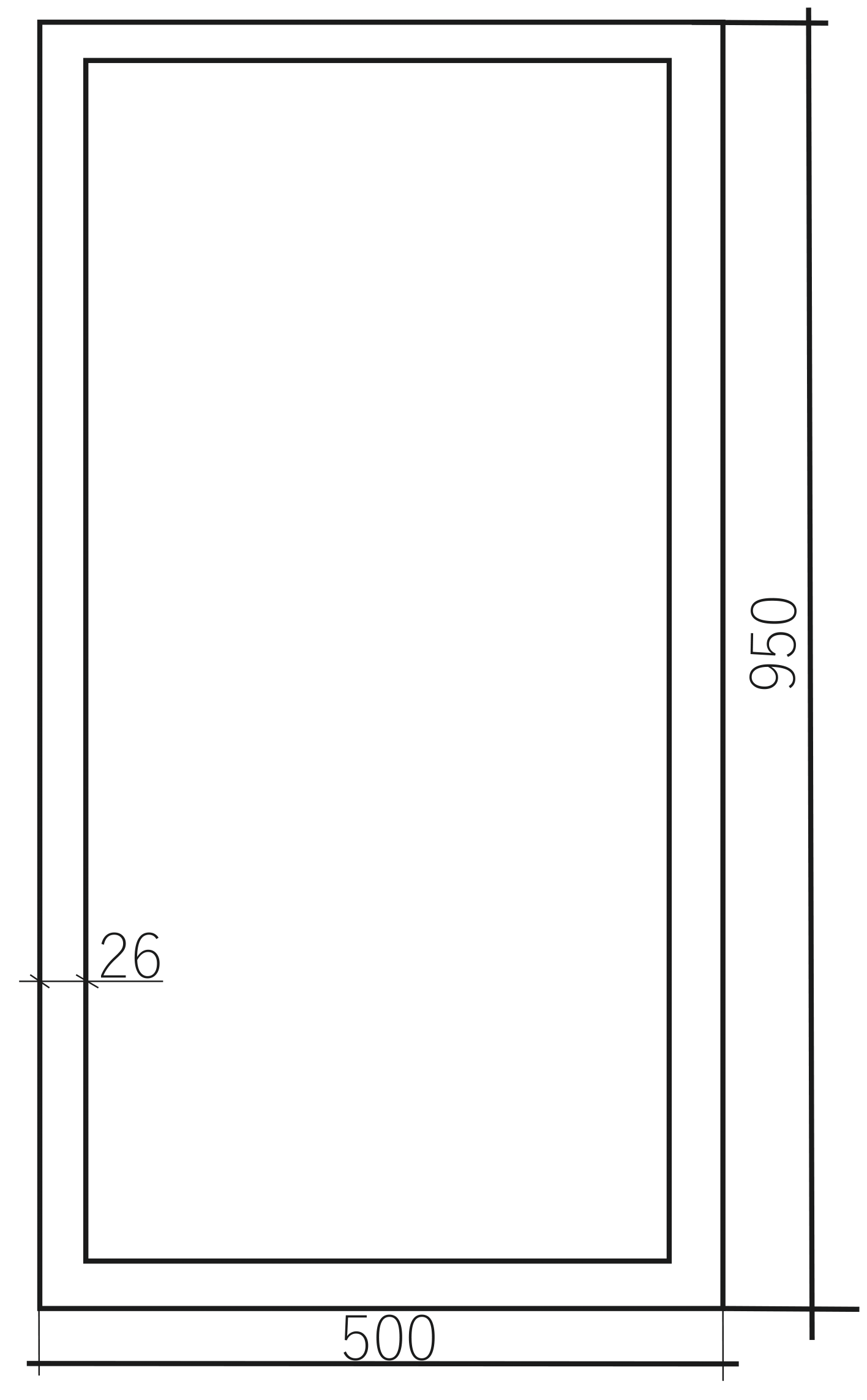 Опера Блэк 500х950 (горвер) зеркало_схема